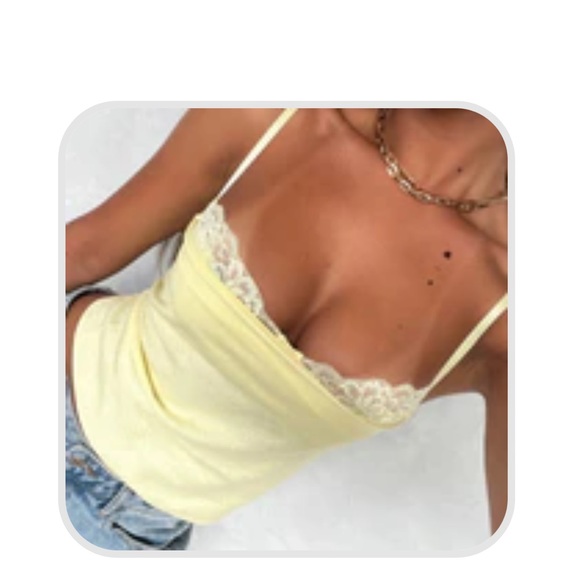 White Fox Boutique tell me all about it yellow top - Picture 1 of 2